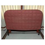 Burnt Orange Upholstered Queen Headboard and Frame