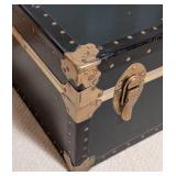 Vintage Black Steamer Trunk