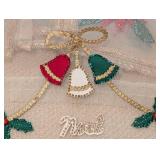 Vintage Applique Netting Christmas Panels