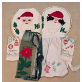 Vintage Christmas Aprons and Dish Towels