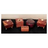 Vintage Wood Trinket Boxes