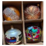 More Colorful Glass Ornaments and Tree Topper