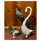 Duck, Swan and Peacock Yard Decor