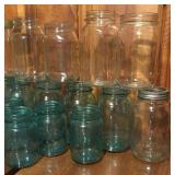 Canning Jars and Two Bottles