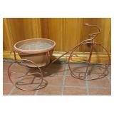 Bicycle Figurine Planter Stand