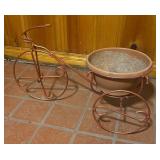 Bicycle Figurine Planter Stand