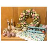 Easter Decor including Egg Wreath, Royal Doulton Children