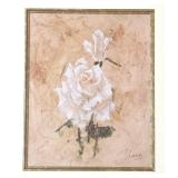 Beautiful White Rose Print by Zhang