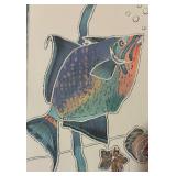 "Long Fish" and "Trigger Fish" Limited Edition Embossed Prints by Fehling