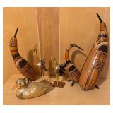 Wooden and Gourd Animal Decorative Figurines