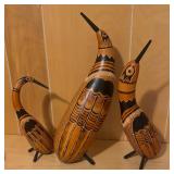 Wooden and Gourd Animal Decorative Figurines
