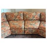 Fabulous Vintage Floral Curved Sofa by Henredon