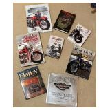 Variety of Harley Davidson and Motorcycle Books