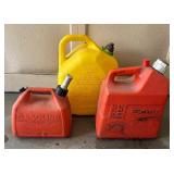 Three Gas and Diesel Cans