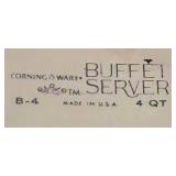 Vintage Corning Ware 4 Quart Round Covered Casserole Avocado & White Corning Ware Four Quart Casserole Dish