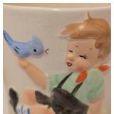 Pair of Vintage Ceramic Plaques, Ceramic Baseball Figurine and Mug