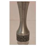 Assorted Home Decor including a Vintage Norwegian Pewter Vase and Art Glass Heart Ornament