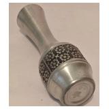 Assorted Home Decor including a Vintage Norwegian Pewter Vase and Art Glass Heart Ornament