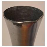 Assorted Home Decor including a Vintage Norwegian Pewter Vase and Art Glass Heart Ornament