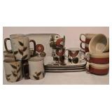 Vintage Stoneware including Vintage Otagiri Stoneware Soup Bowl Mug and Plate Sets & More!