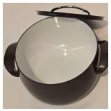 Vintage Enamel Covered Casserole Dish