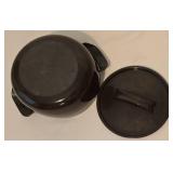 Vintage Enamel Covered Casserole Dish