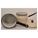 Assorted Vintage Cookware including Vintage Enamel Cookware