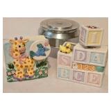 Vintage Hostess Ware Cake Turner Plays Happy Birthday and Vintage Musical Planters