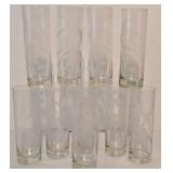Set of 10 Vintage Federal Glass Tumblers