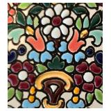 Vintage Tile and Decorative  Metal Clock