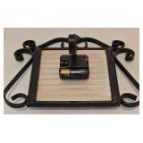 Vintage Tile and Decorative  Metal Clock