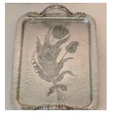 Assorted Vintage Kitchen Items including Cutlery and Decorative Trays