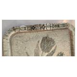 Assorted Vintage Kitchen Items including Cutlery and Decorative Trays