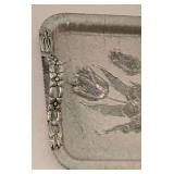 Assorted Vintage Kitchen Items including Cutlery and Decorative Trays