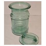 Betty Crocker Cookie Jar and Green Glass Canister