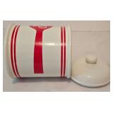 Betty Crocker Cookie Jar and Green Glass Canister