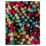 Vintage Glass Christmas Ornaments and Plastic Bead Strands