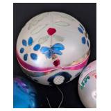 Vintage Glass Christmas Ornaments and Plastic Bead Strands