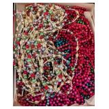 Vintage Glass Christmas Ornaments and Plastic Bead Strands