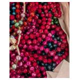 Vintage Glass Christmas Ornaments and Plastic Bead Strands