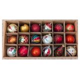Assorted Red Glass Ornaments