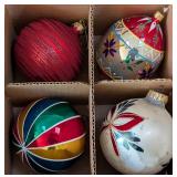 Assorted Red Glass Ornaments