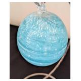 Pair of Art Glass Ornaments and Stands