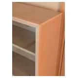 Glass Door Blonde Mid Century Bookcase #2