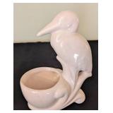 Pair of Small Ceramic Bird Planters