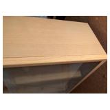 Glass Door Blonde Mid Century Bookcase #3