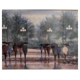 Large Framed Walk in the Park Print by Russ Erickson