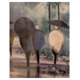 Large Framed Walk in the Park Print by Russ Erickson