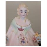 Italian Painted Porcelain Figurine and Dresser Box