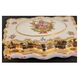 Italian Painted Porcelain Figurine and Dresser Box